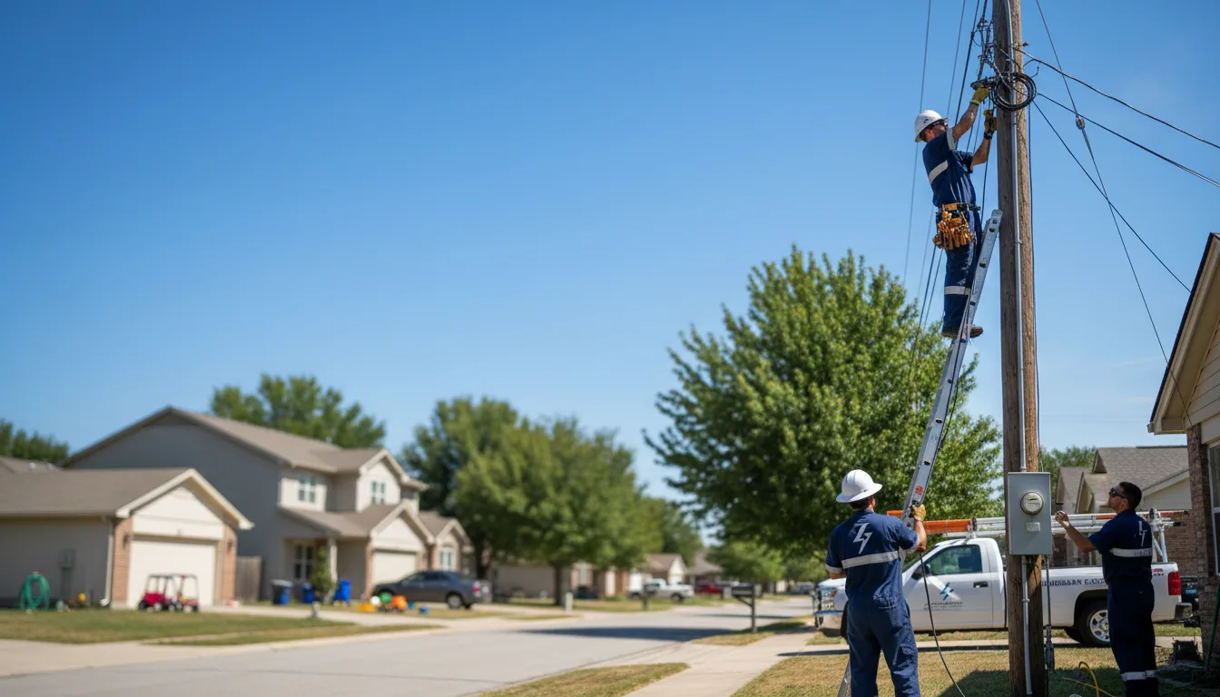 Residential electrician providing installation services in Lynx, OH